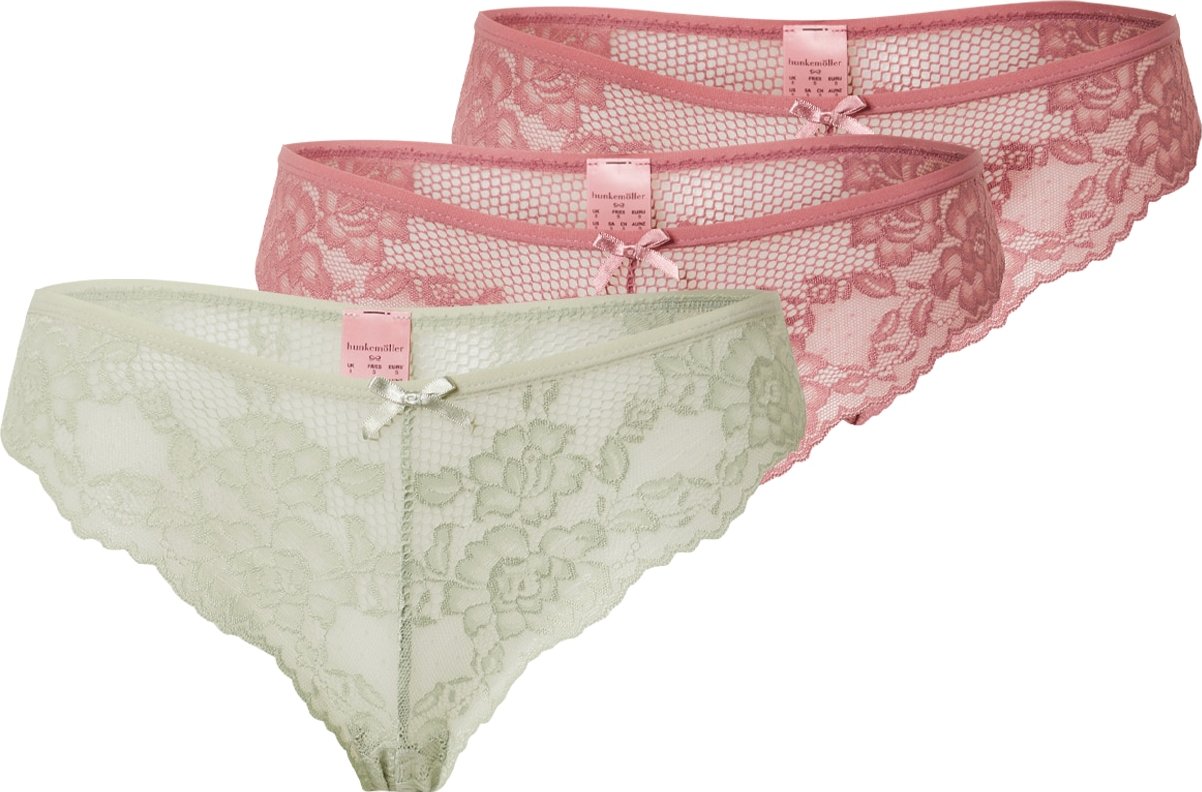 Hunkemöller Kalhotky olivová / růžová
