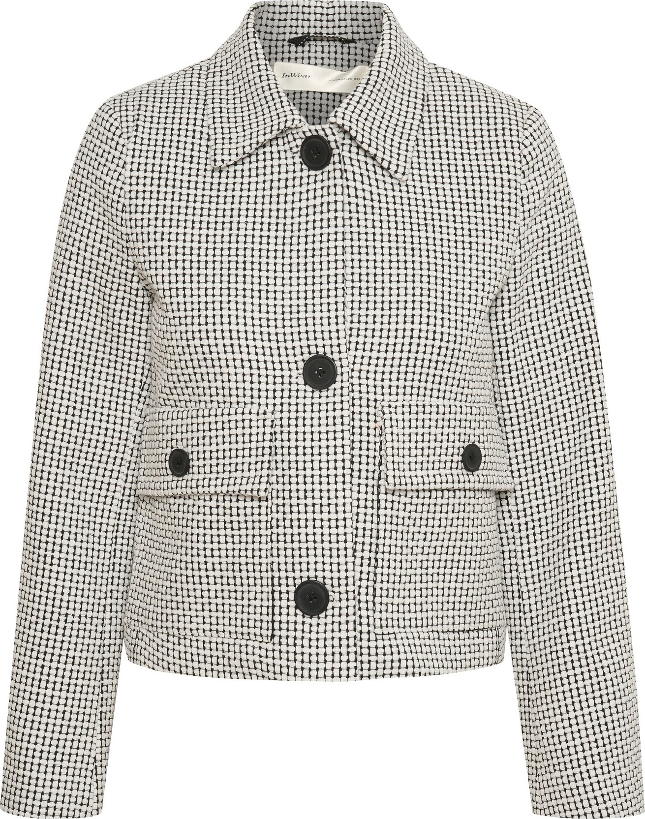 InWear Přechodná bunda 'PerleneIW' černá / bílá