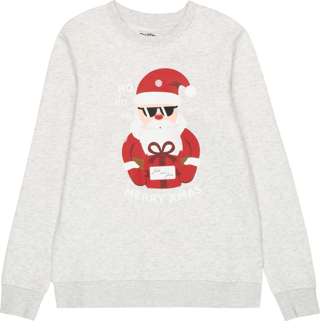 Jack & Jones Junior Mikina červená / černá / bílý melír