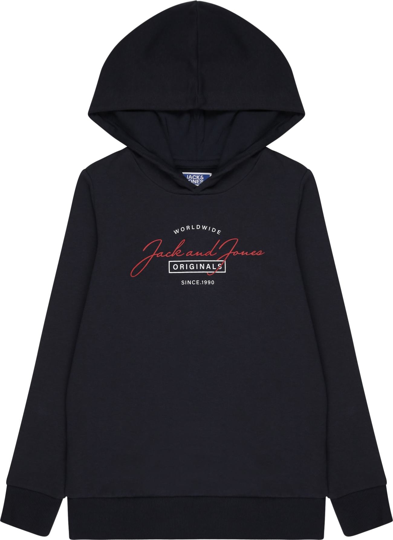 Jack & Jones Junior Mikina 'FERRY' námořnická modř / červená / bílá