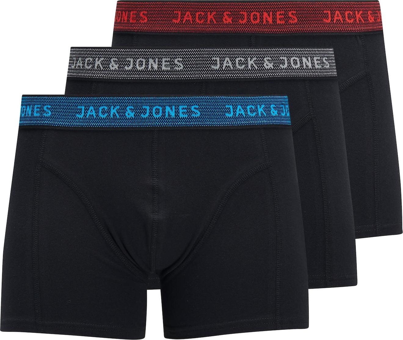 Jack & Jones Junior Spodní prádlo modrá / šedá / červená / černá