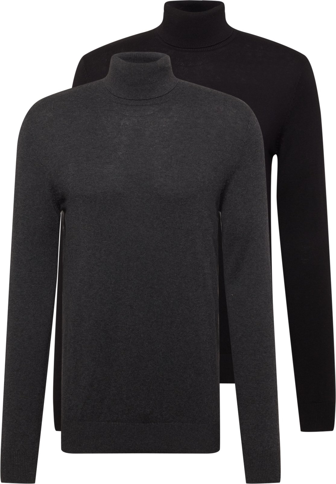 JACK & JONES Svetr 'Emil' antracitová / černá