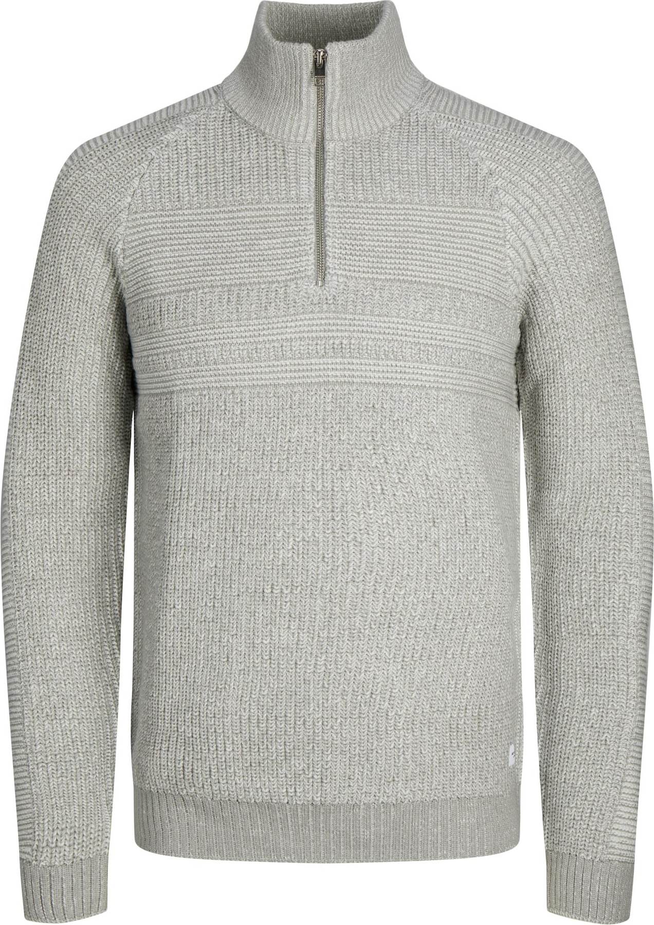 JACK & JONES Svetr 'POWER' šedý melír
