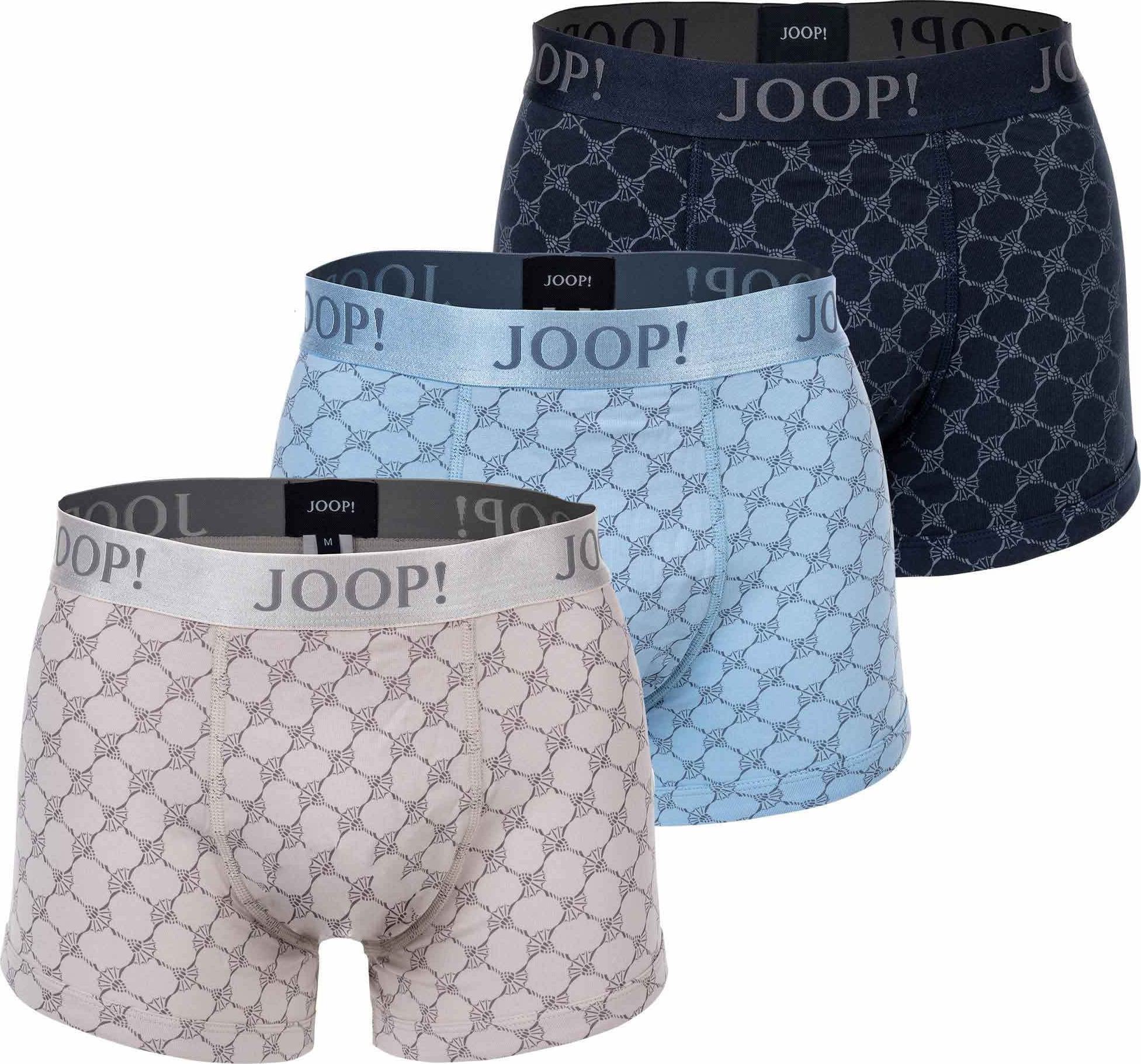 JOOP! Boxerky béžová / noční modrá / světlemodrá