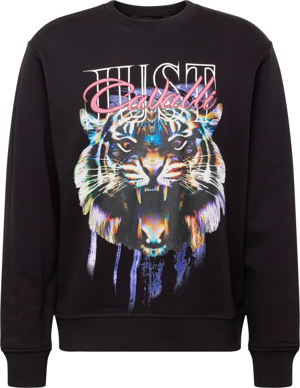 Just Cavalli Mikina 'TIGER' modrá / pink / černá / bílá