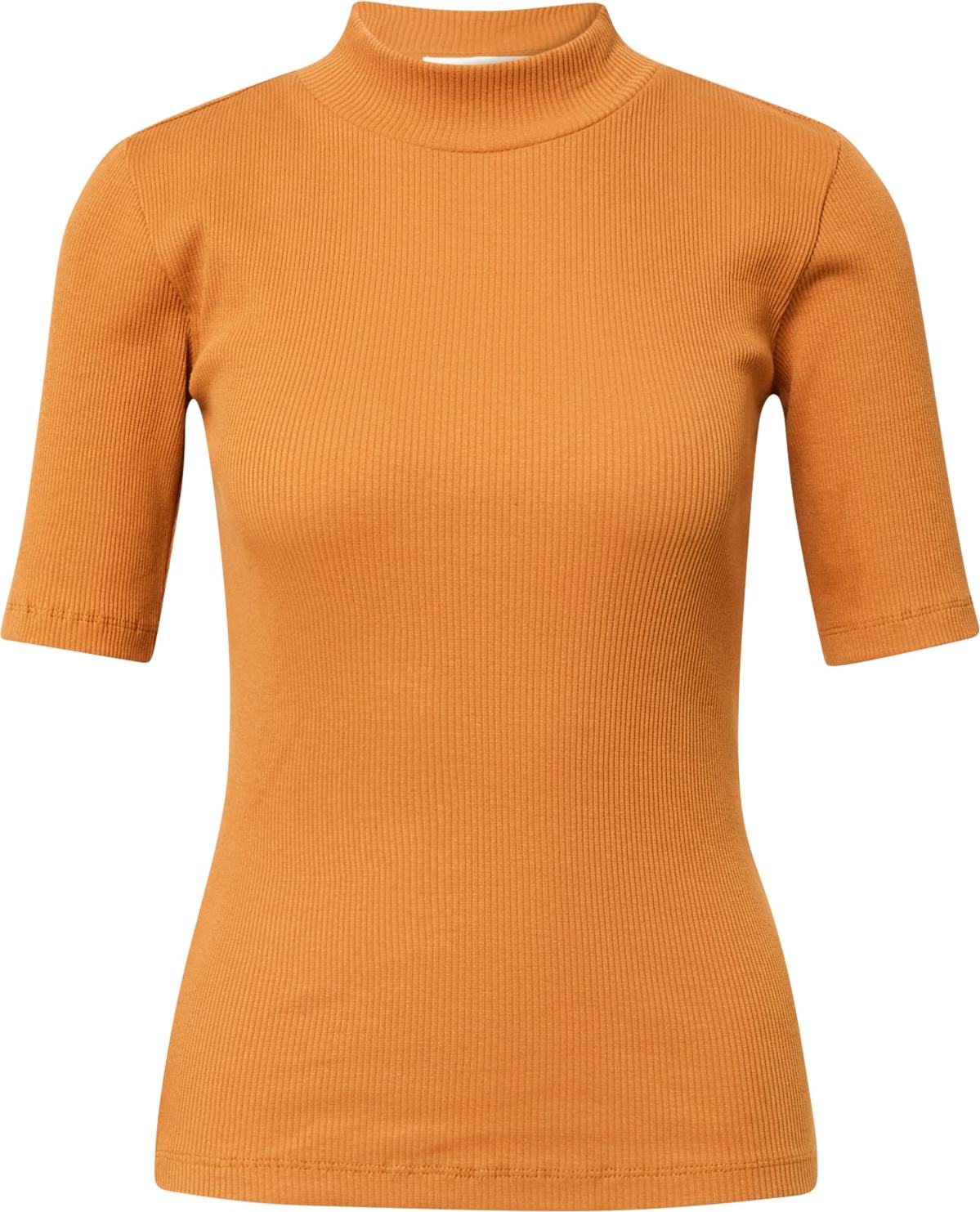 KnowledgeCotton Apparel Tričko 'CANNA' karamelová