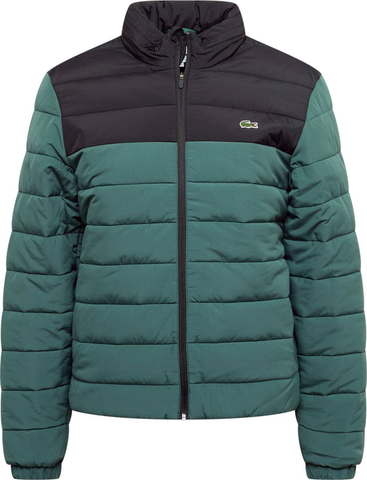 LACOSTE Přechodná bunda tmavě zelená / černá / bílá