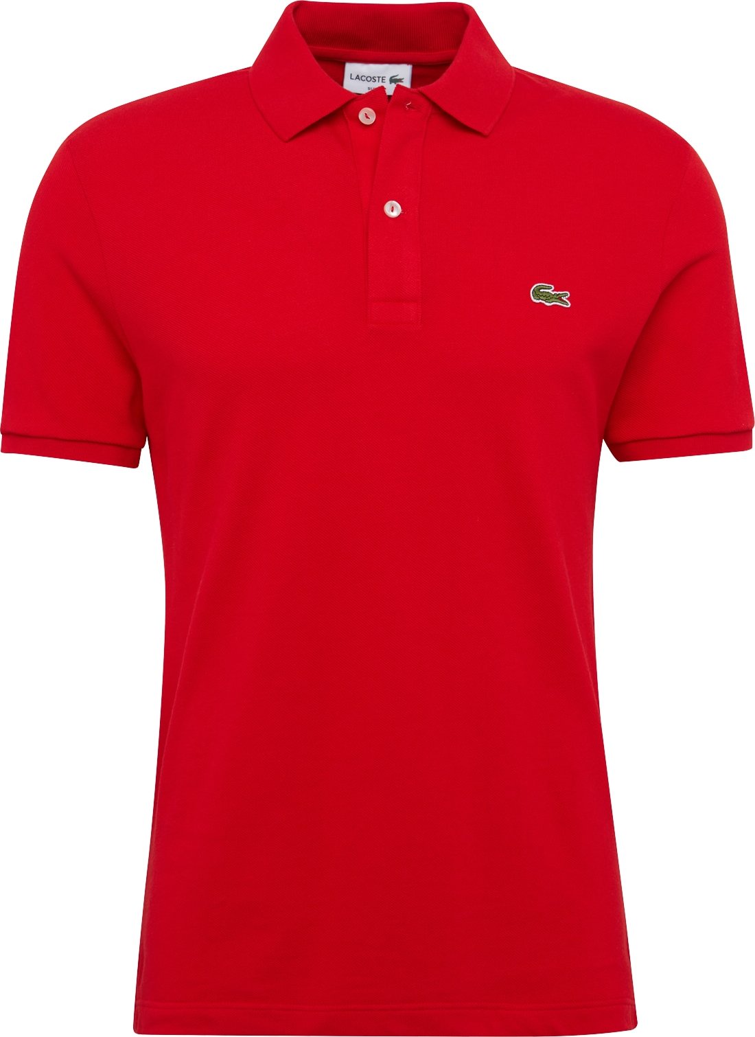 LACOSTE Tričko trávově zelená / červená / černá / bílá