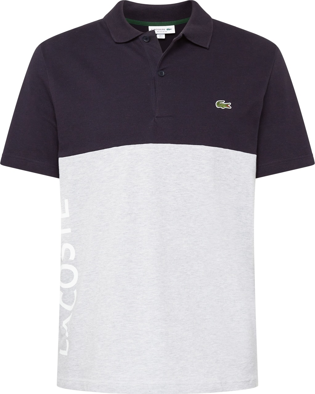 LACOSTE Tričko marine modrá / šedý melír