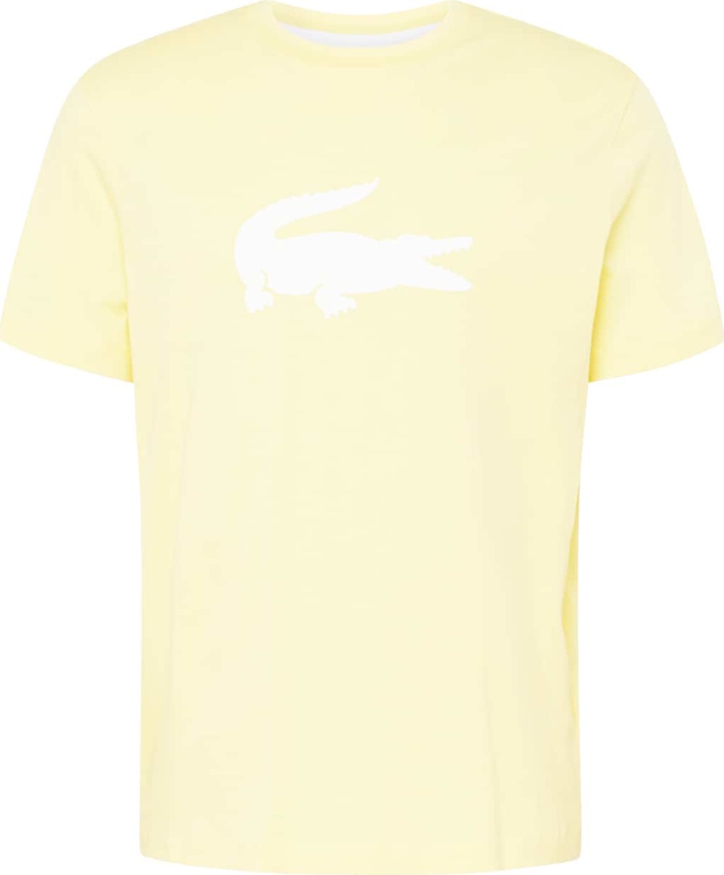 LACOSTE Tričko pastelově žlutá / bílá