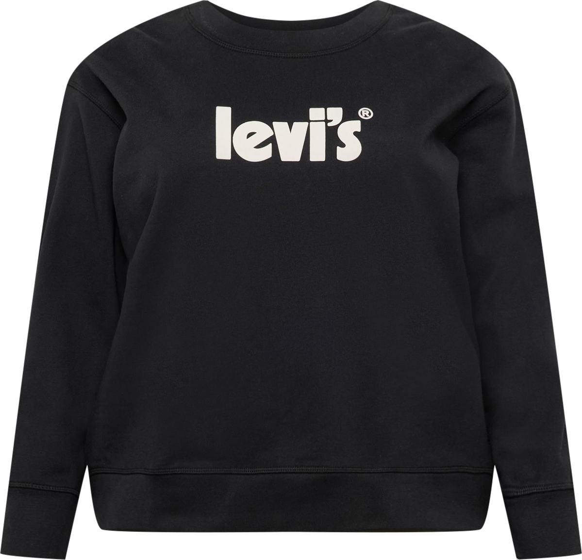 Levi's® Plus Mikina 'PL GRAPHIC STANDARD CREW BLACKS' černá