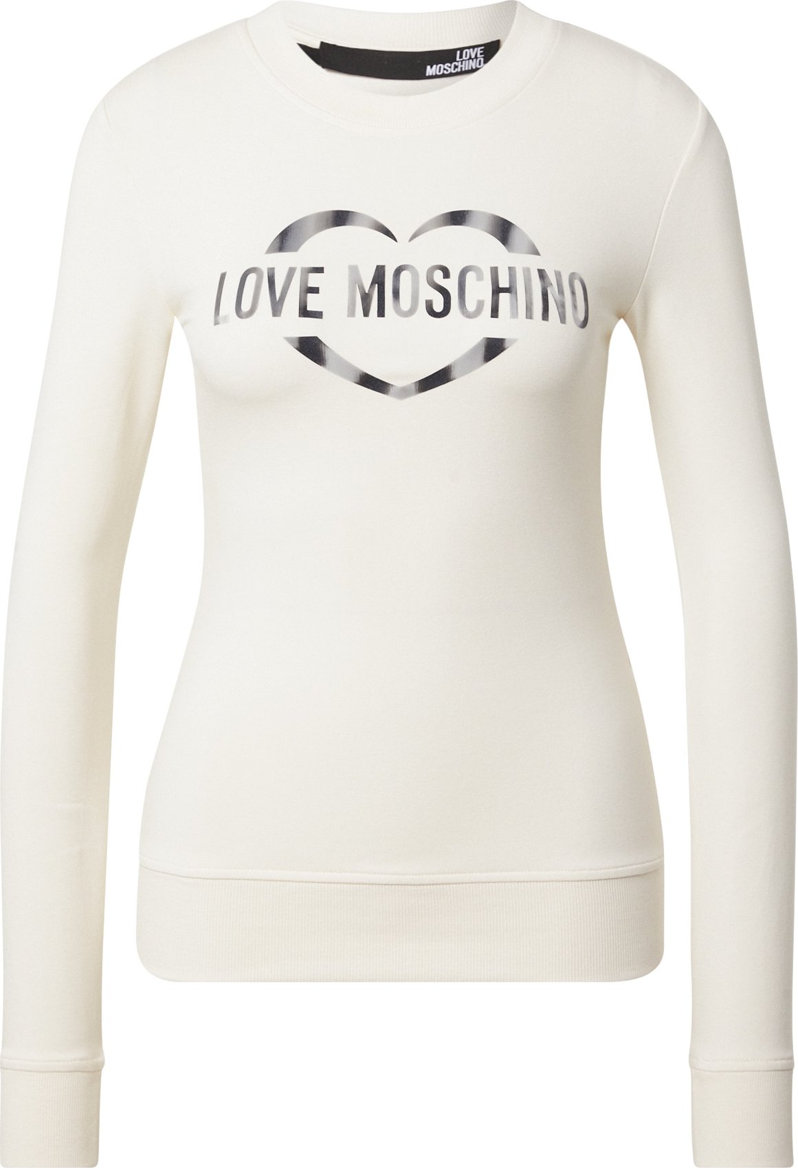 Love Moschino Mikina krémová / černá