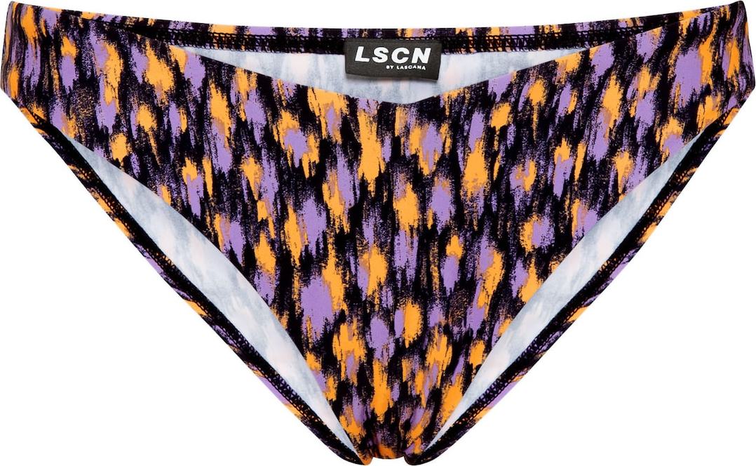 LSCN by LASCANA Spodní díl plavek 'Lavista' světle fialová / jasně oranžová / černá