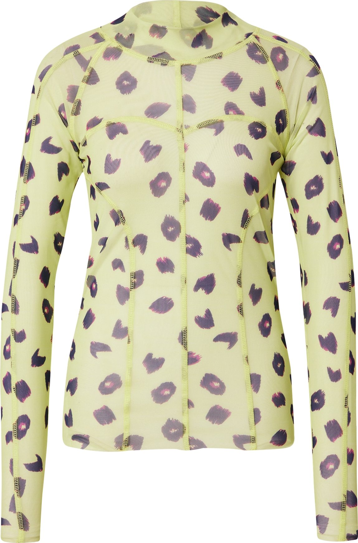 MADS NORGAARD COPENHAGEN Tričko světle zelená / švestková / orchidej