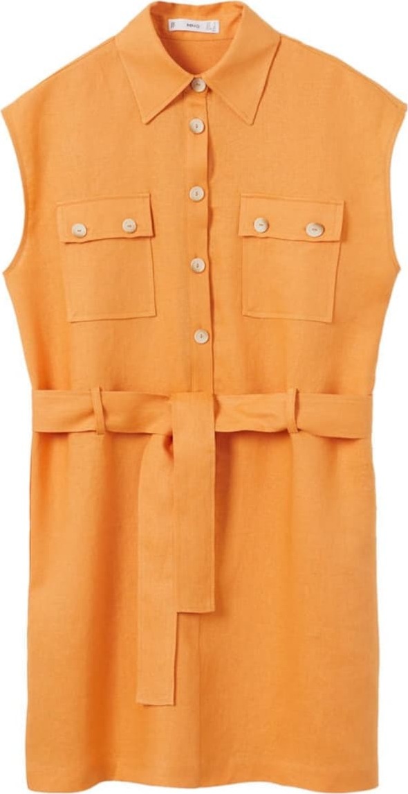 MANGO Košilové šaty 'Pepper' oranžová