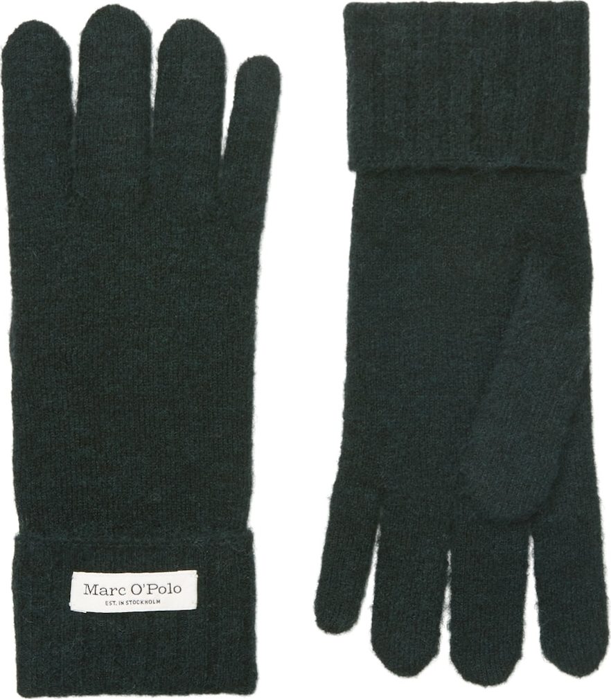 Marc O'Polo Prstové rukavice zelená / černá / bílá