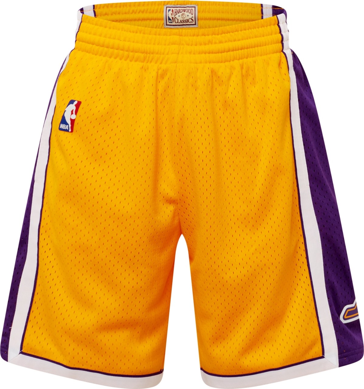 Mitchell & Ness Kalhoty 'LOS ANGELES LAKERS ' zlatě žlutá / tmavě fialová / bílá