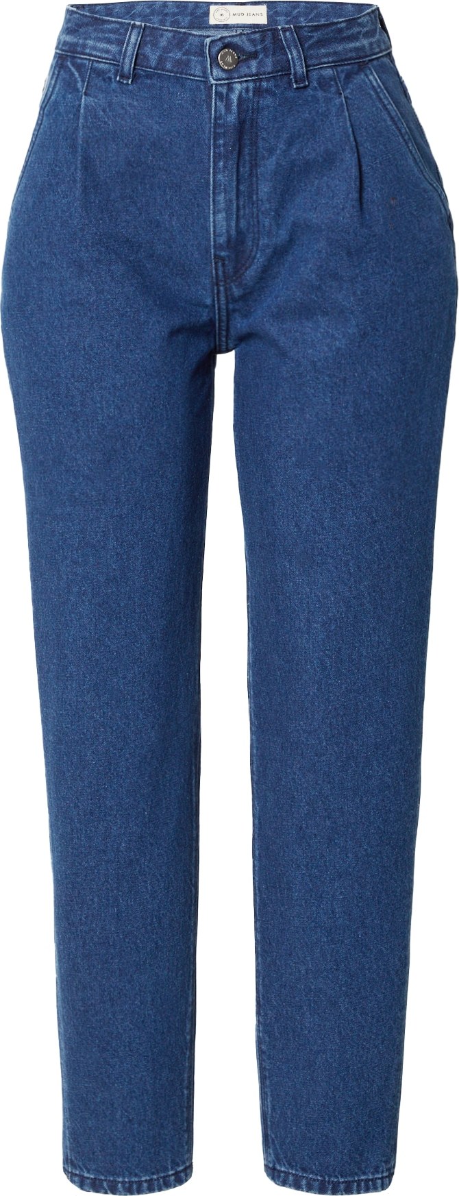 MUD Jeans Džíny se sklady v pase 'Bailey' modrá džínovina / bílá