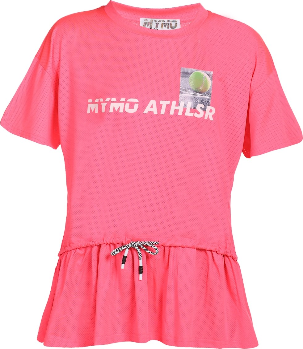 myMo ATHLSR Funkční tričko šedá / kiwi / svítivě růžová / bílá
