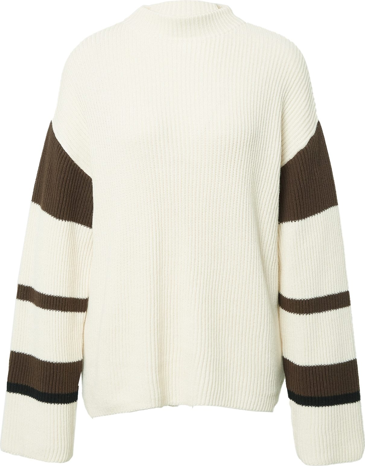 NA-KD Svetr tmavě hnědá / offwhite