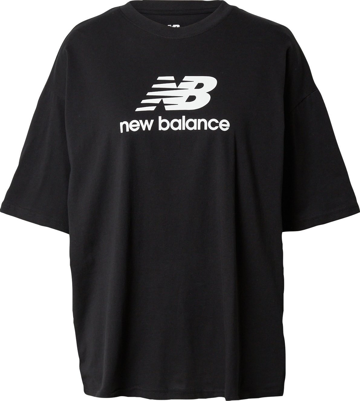 new balance Oversized tričko černá / bílá