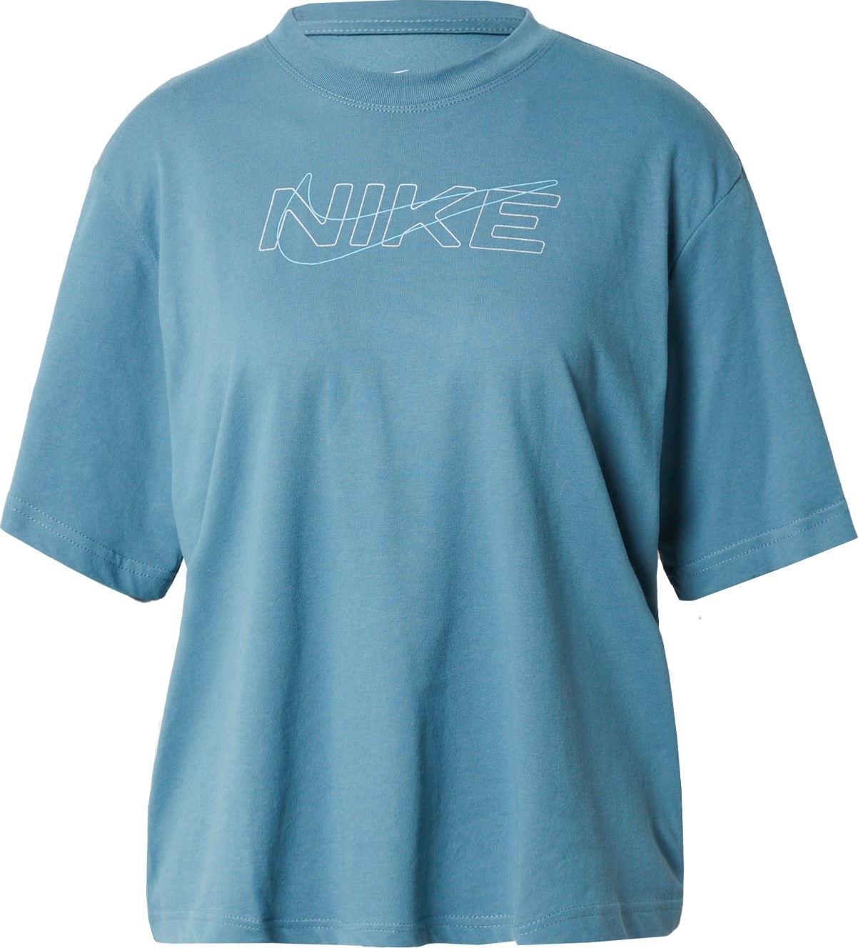 NIKE Funkční tričko azurová modrá / bílá