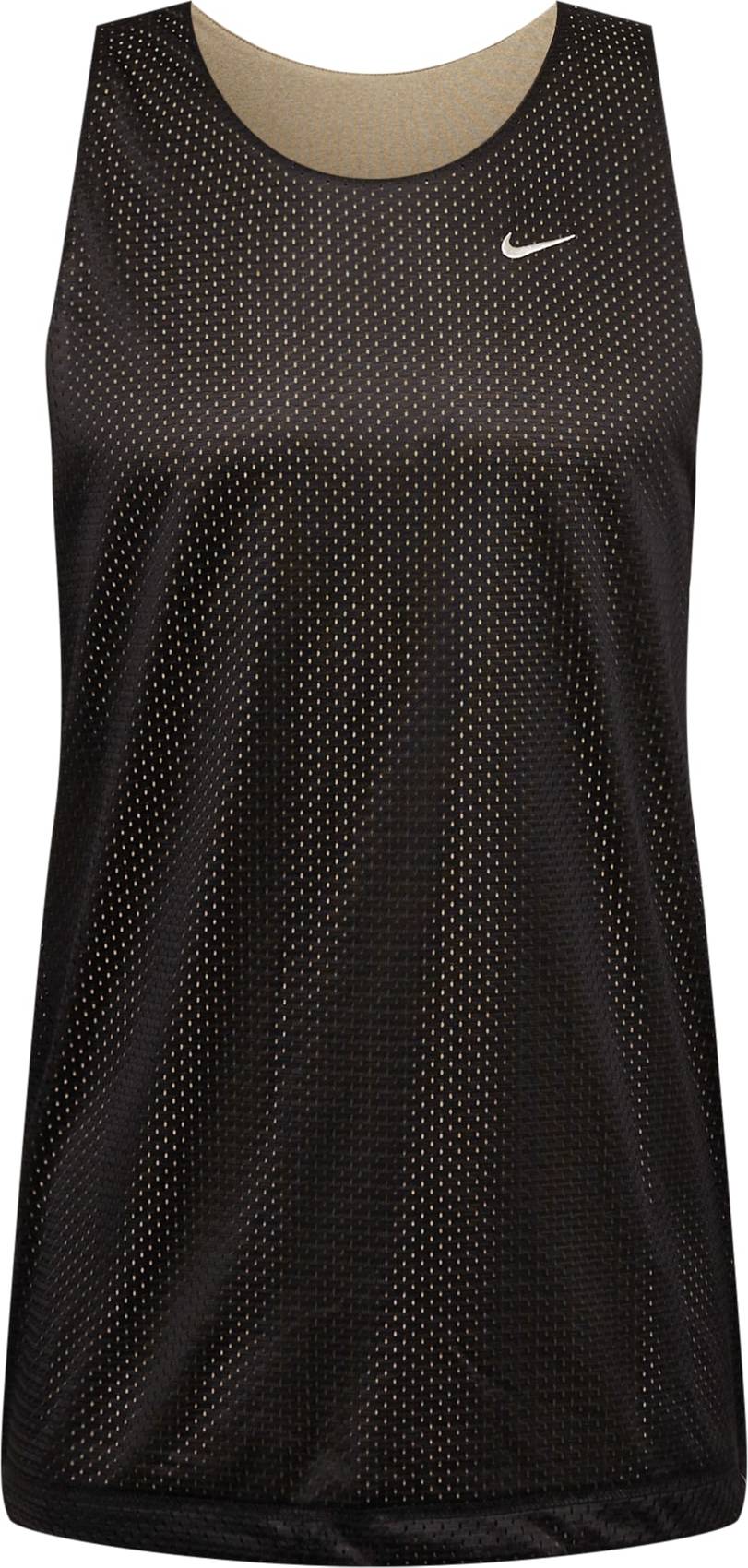 NIKE Funkční tričko písková / černá / bílá