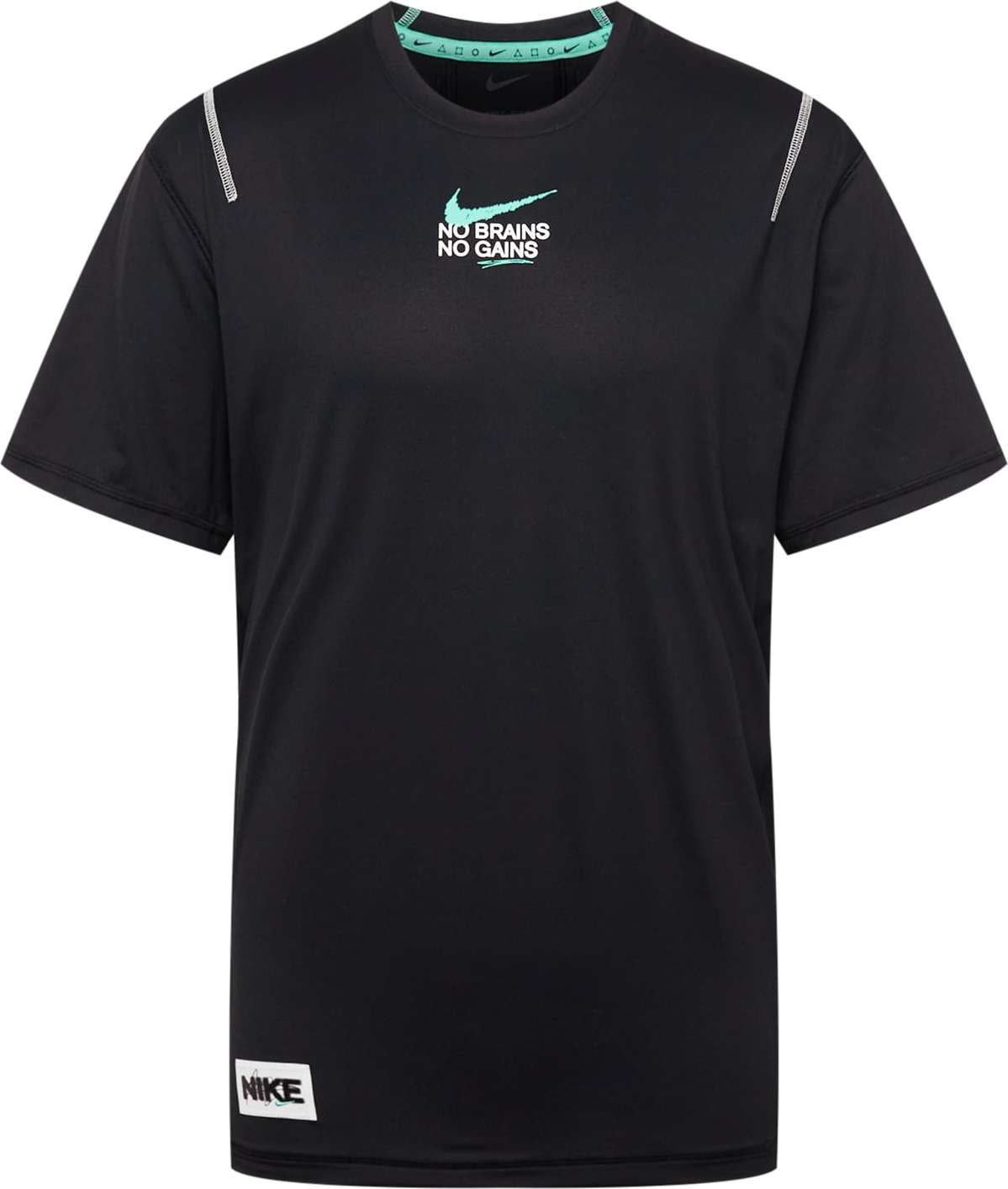 NIKE Funkční tričko tyrkysová / černá / bílá