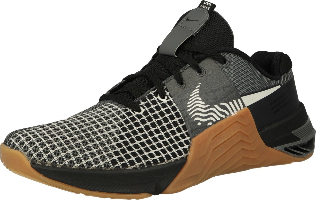NIKE Sportovní boty 'METCON' šedá / černá / bílá