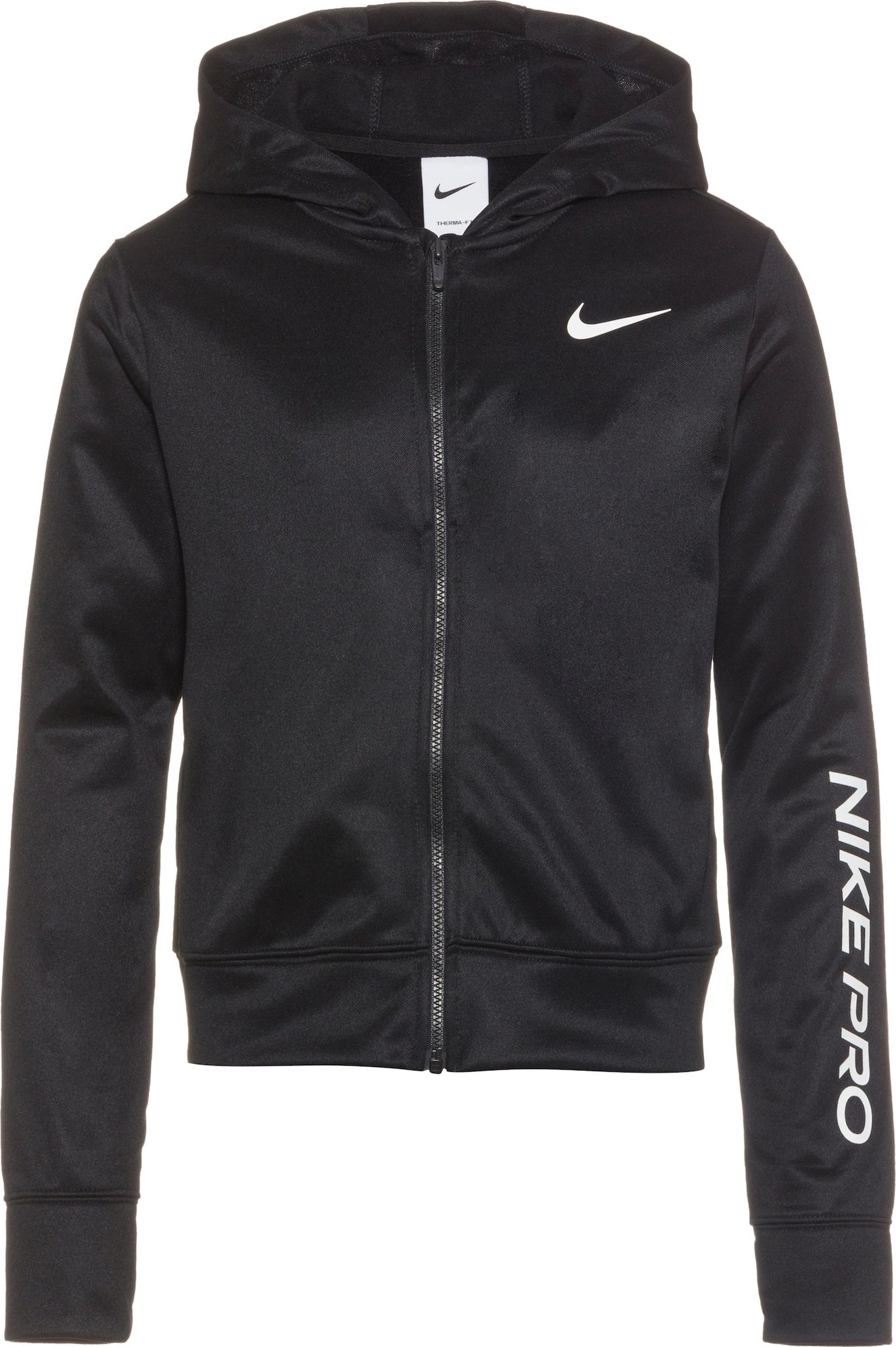 NIKE Sportovní mikina černá / bílá