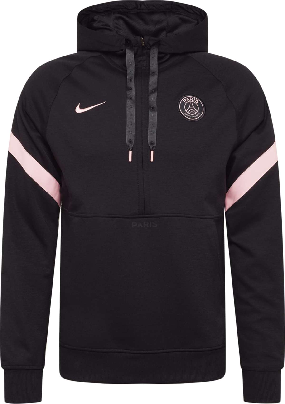 NIKE Sportovní mikina 'Paris Saint-Germain' růžová / černá