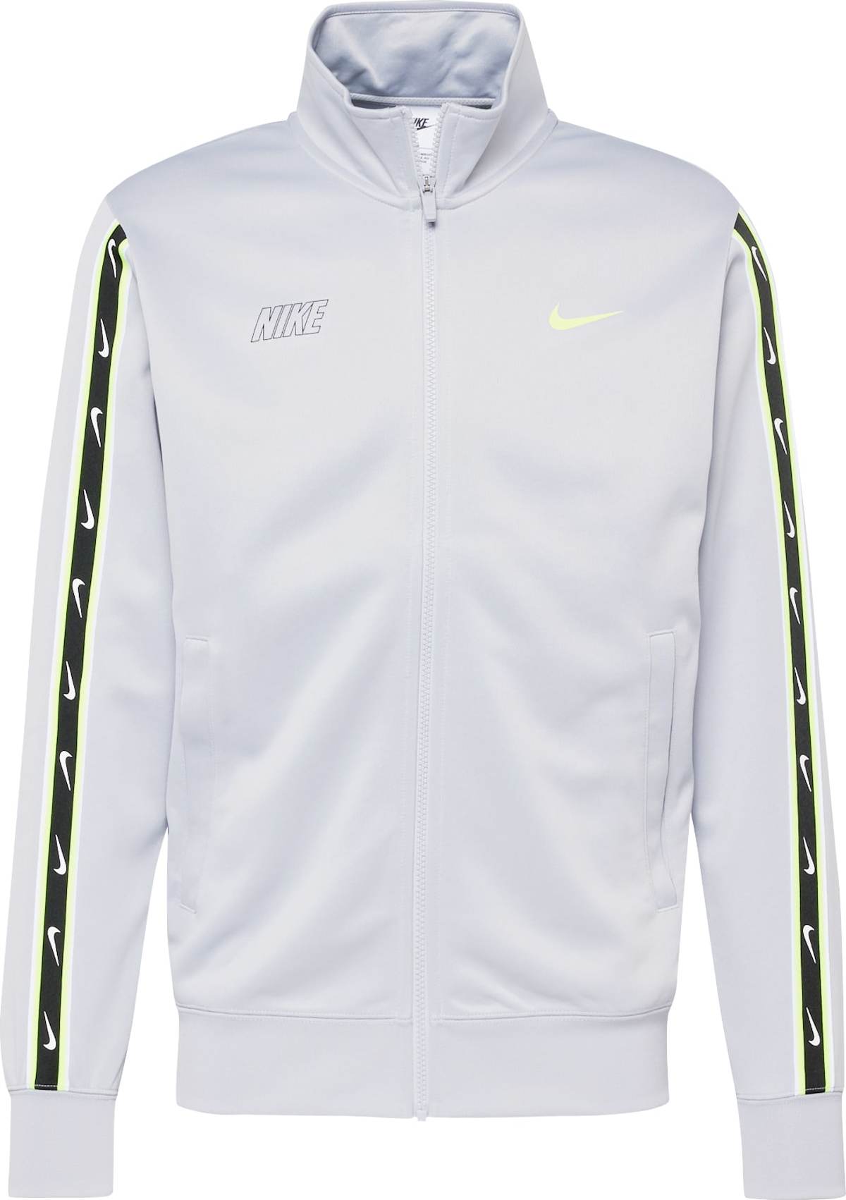 Nike Sportswear Mikina světle šedá / světle zelená / černá