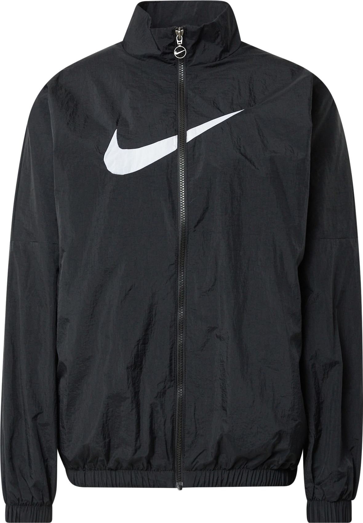 Nike Sportswear Přechodná bunda černá / bílá