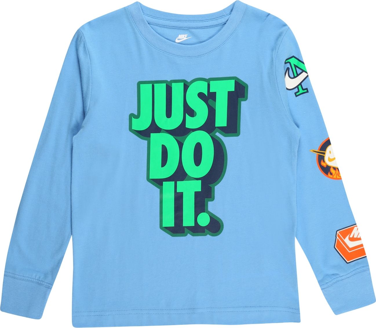 Nike Sportswear Tričko královská modrá / zelená / černá / bílá