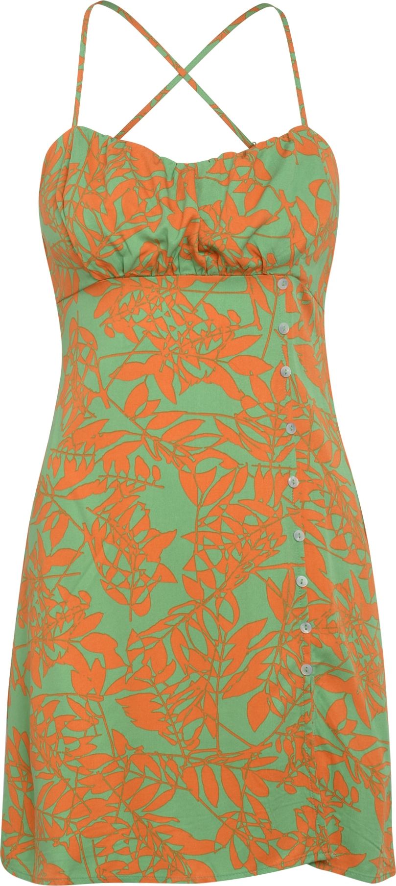 Only Petite Letní šaty 'ALMA' světle zelená / oranžová