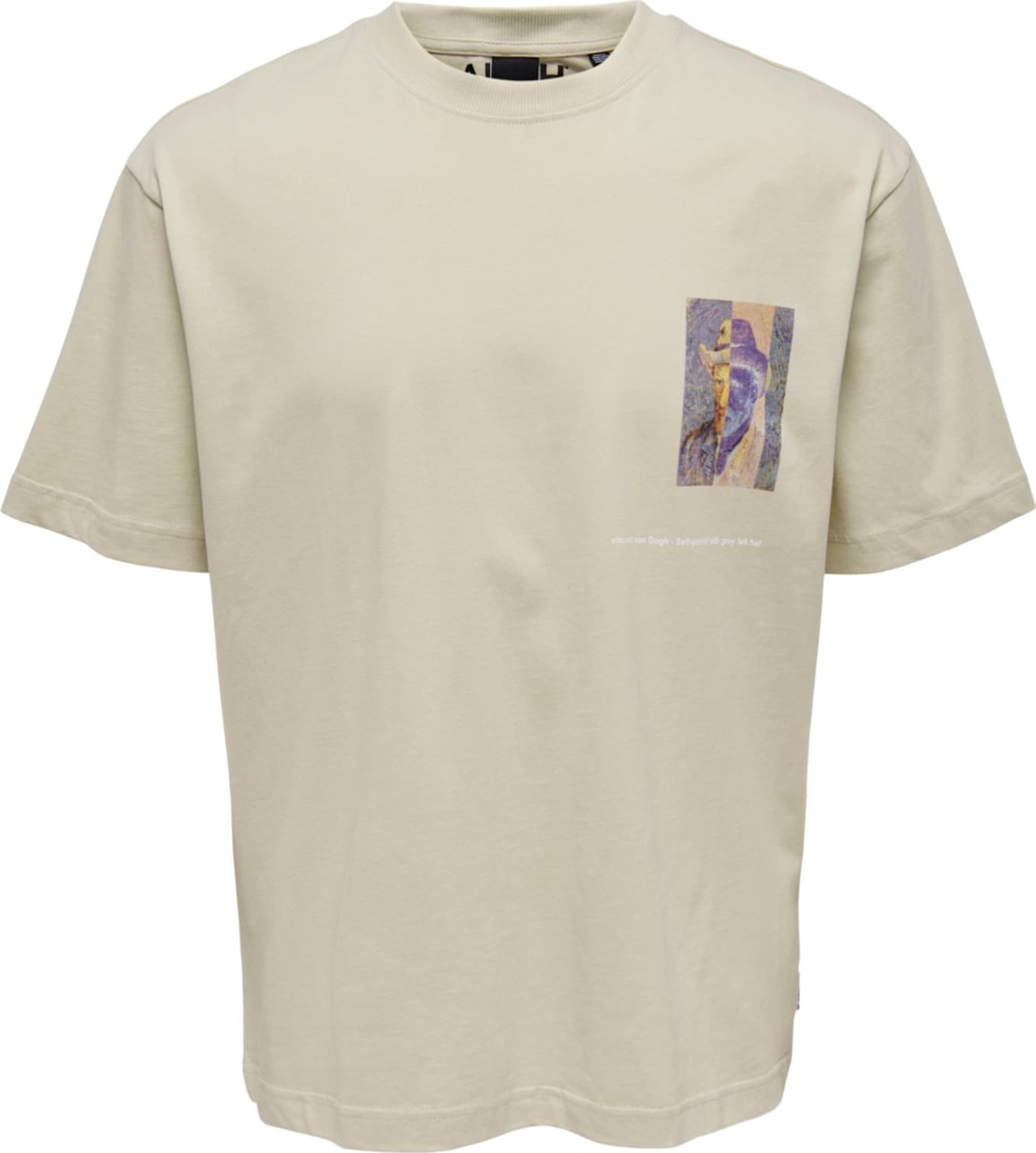 Only & Sons Tričko 'ART' béžová / tyrkysová / pink