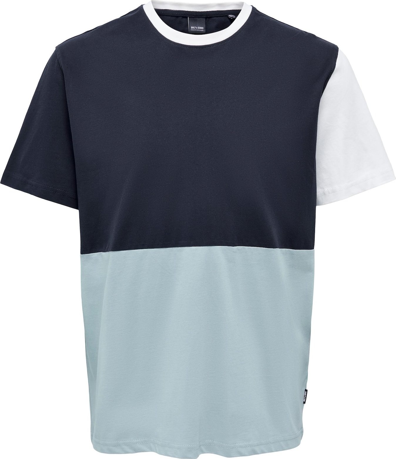 Only & Sons Tričko 'PATRICK' námořnická modř / pastelová modrá / bílá