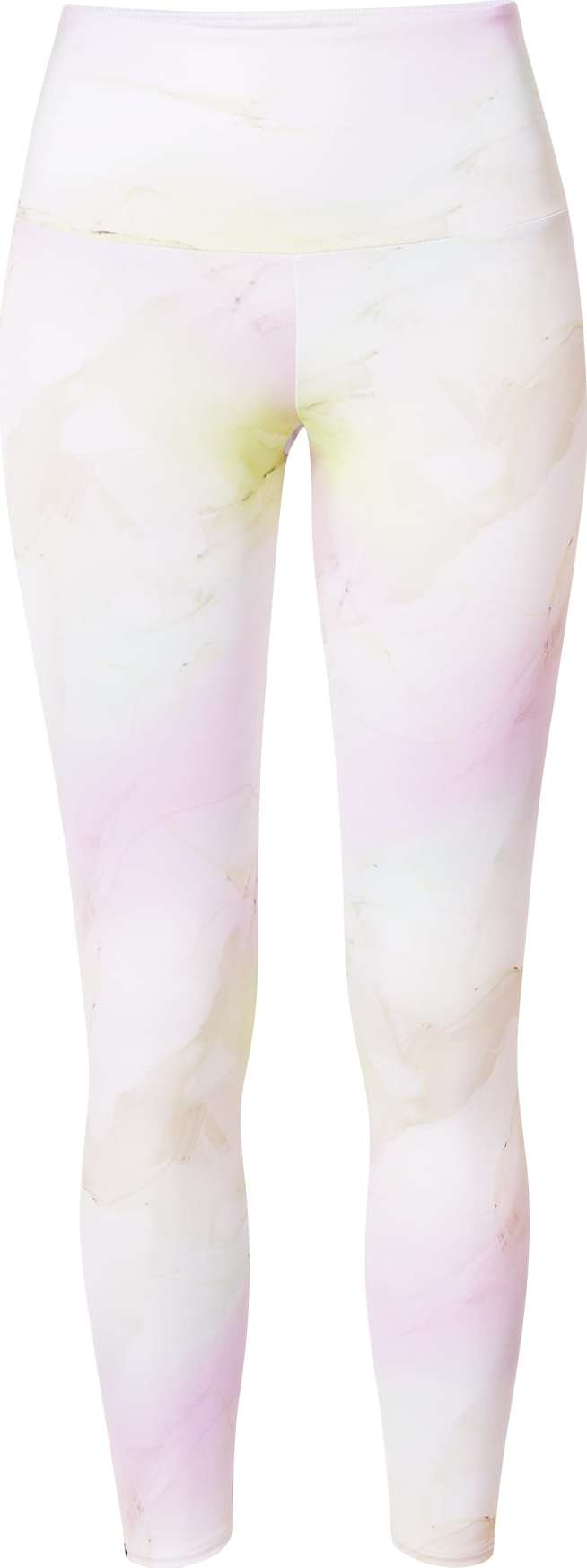 Onzie Sportovní kalhoty tmavě béžová / limone / růžová / bílá