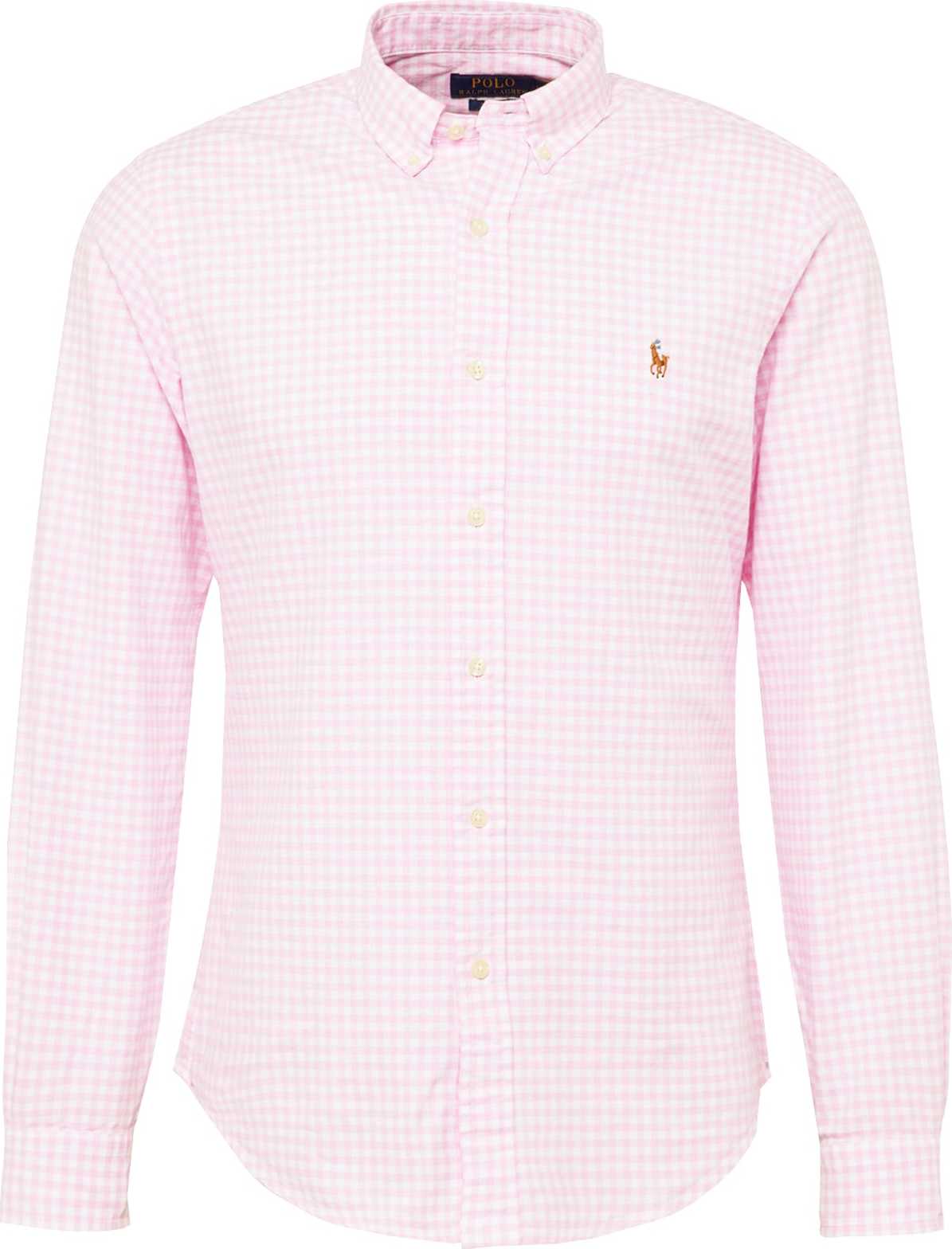 Polo Ralph Lauren Košile karamelová / pink / bílá