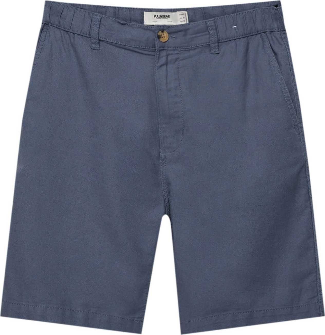 Pull&Bear Chino kalhoty chladná modrá