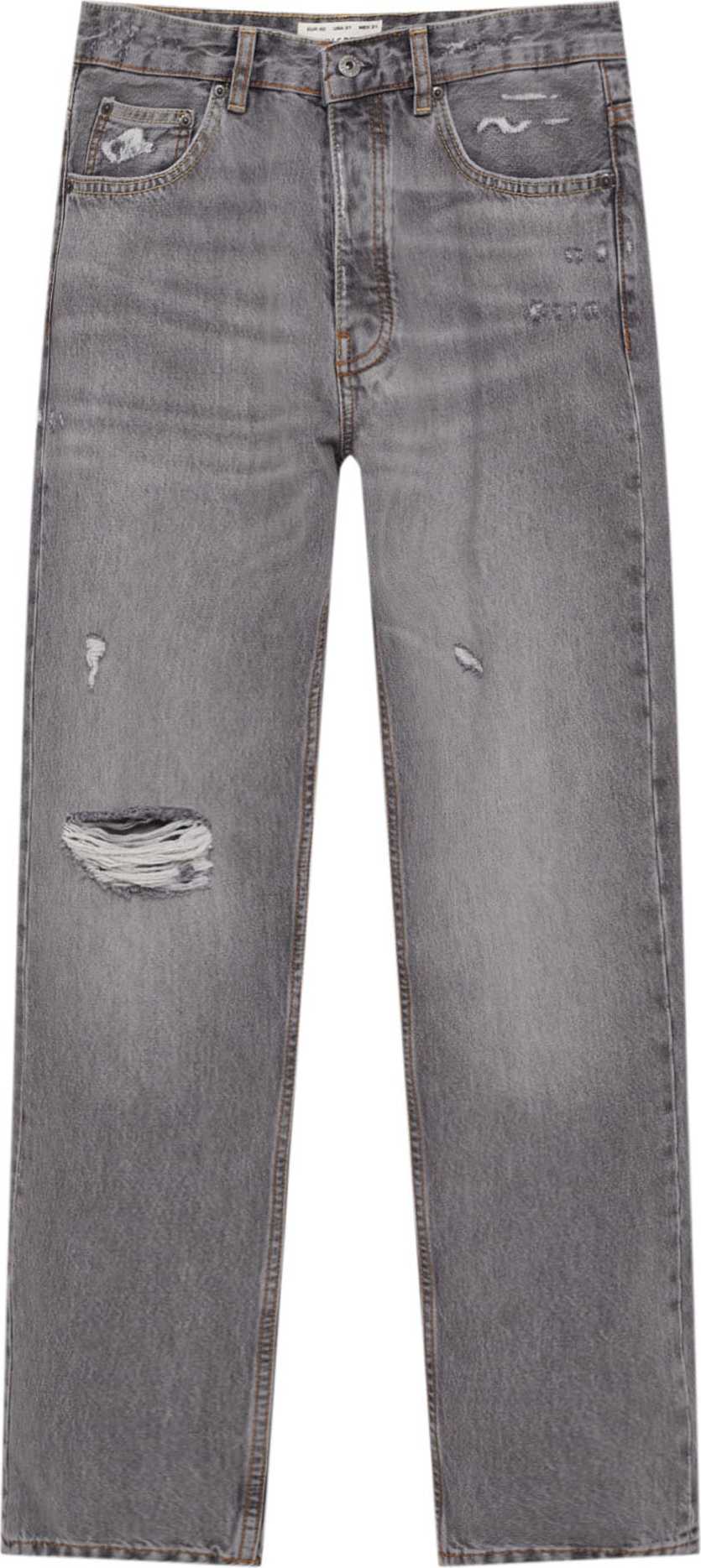 Pull&Bear Džíny tmavě šedá