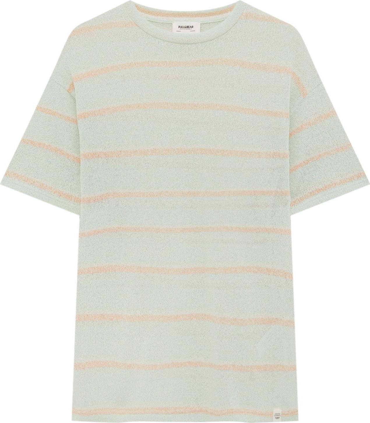 Pull&Bear Tričko rezavě hnědá / šedá