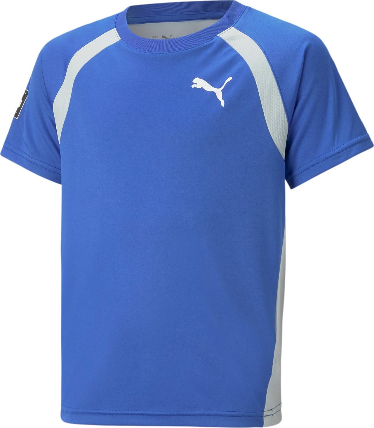 PUMA Funkční tričko modrá / kouřově modrá / bílá