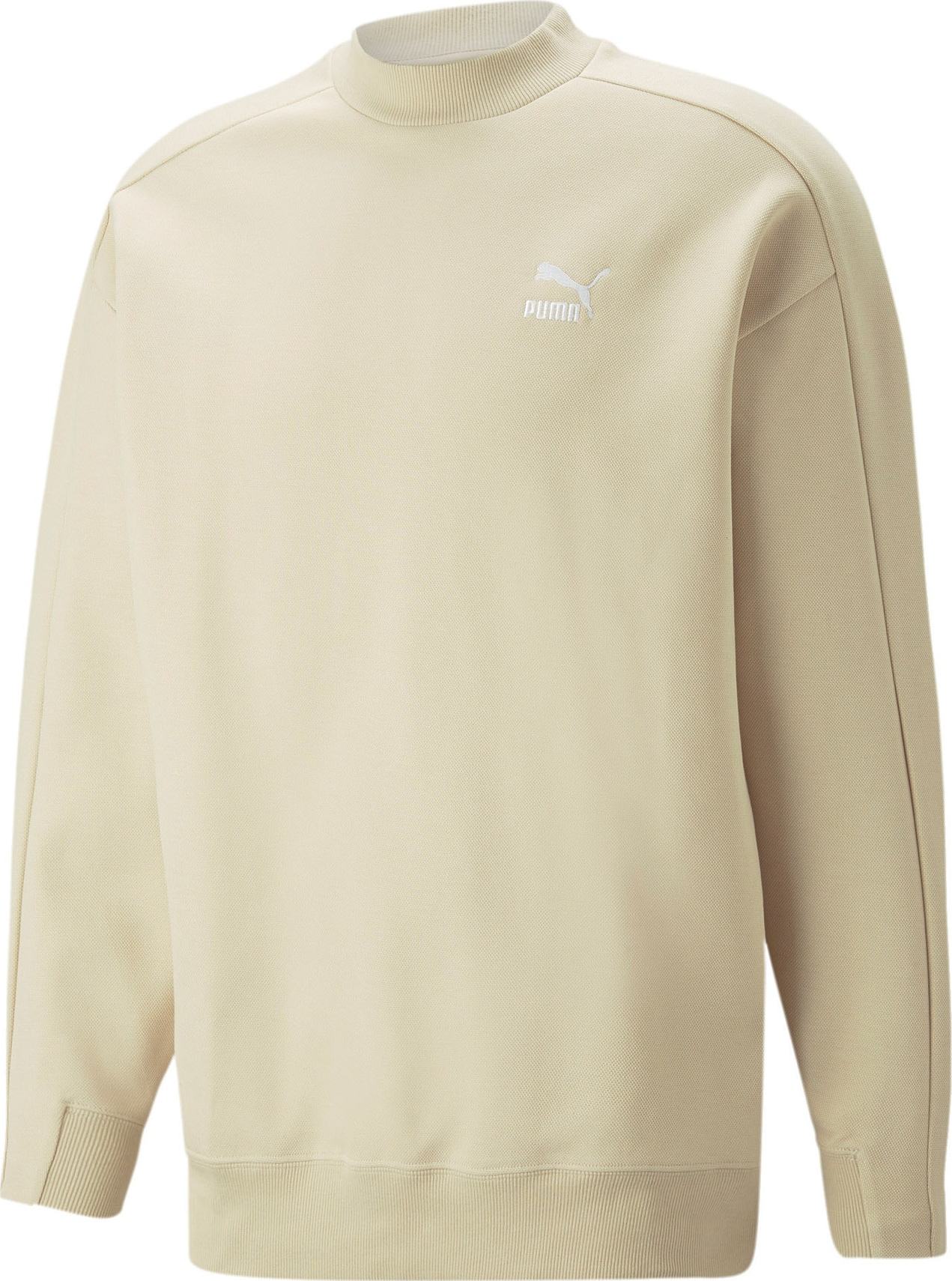 PUMA Mikina světle béžová / bílá