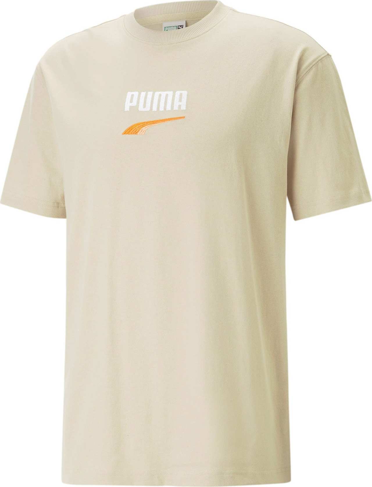PUMA Tričko 'Downtown' béžová / oranžová / bílá