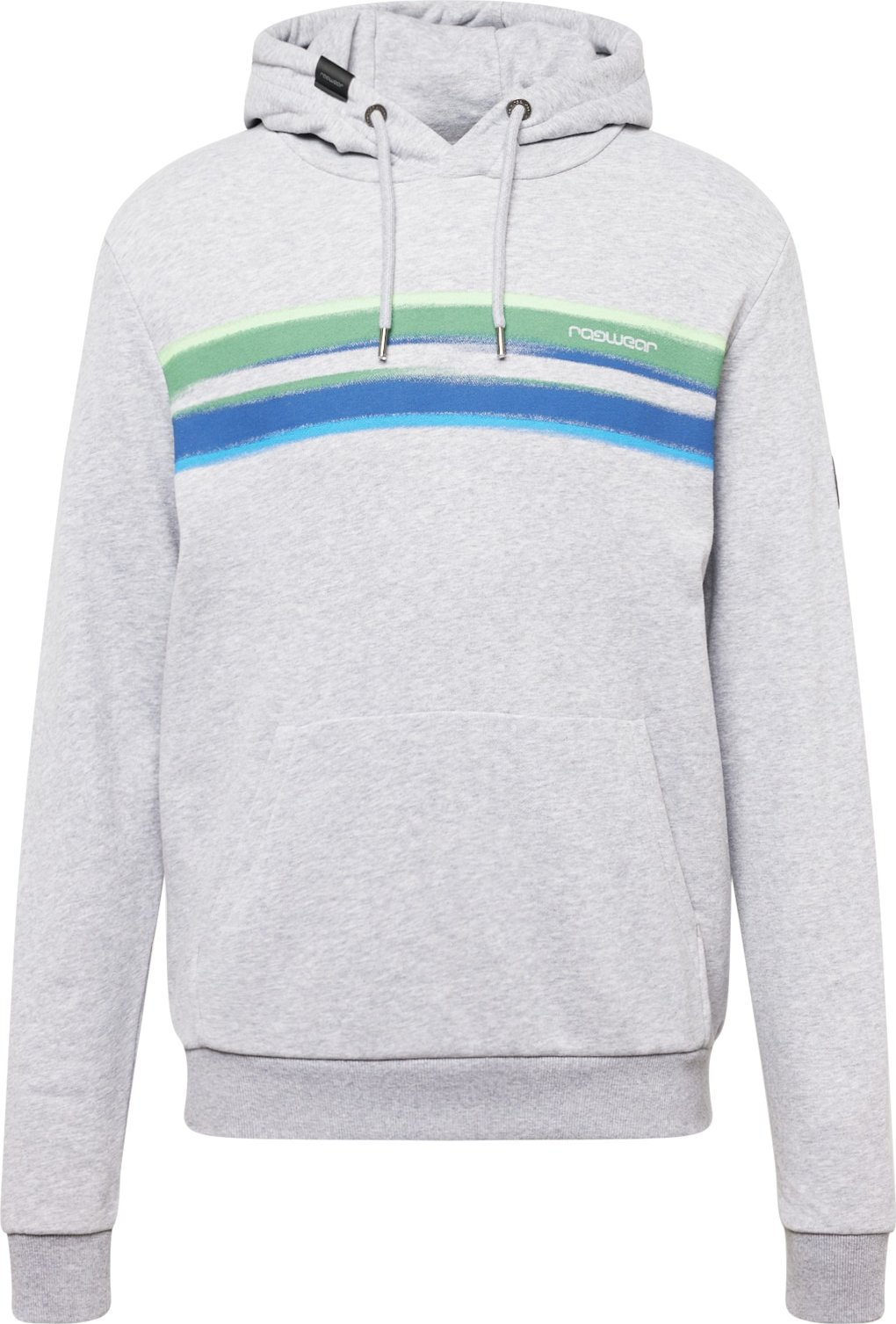 Ragwear Mikina 'HAKE' nebeská modř / světlemodrá / šedý melír / světle zelená