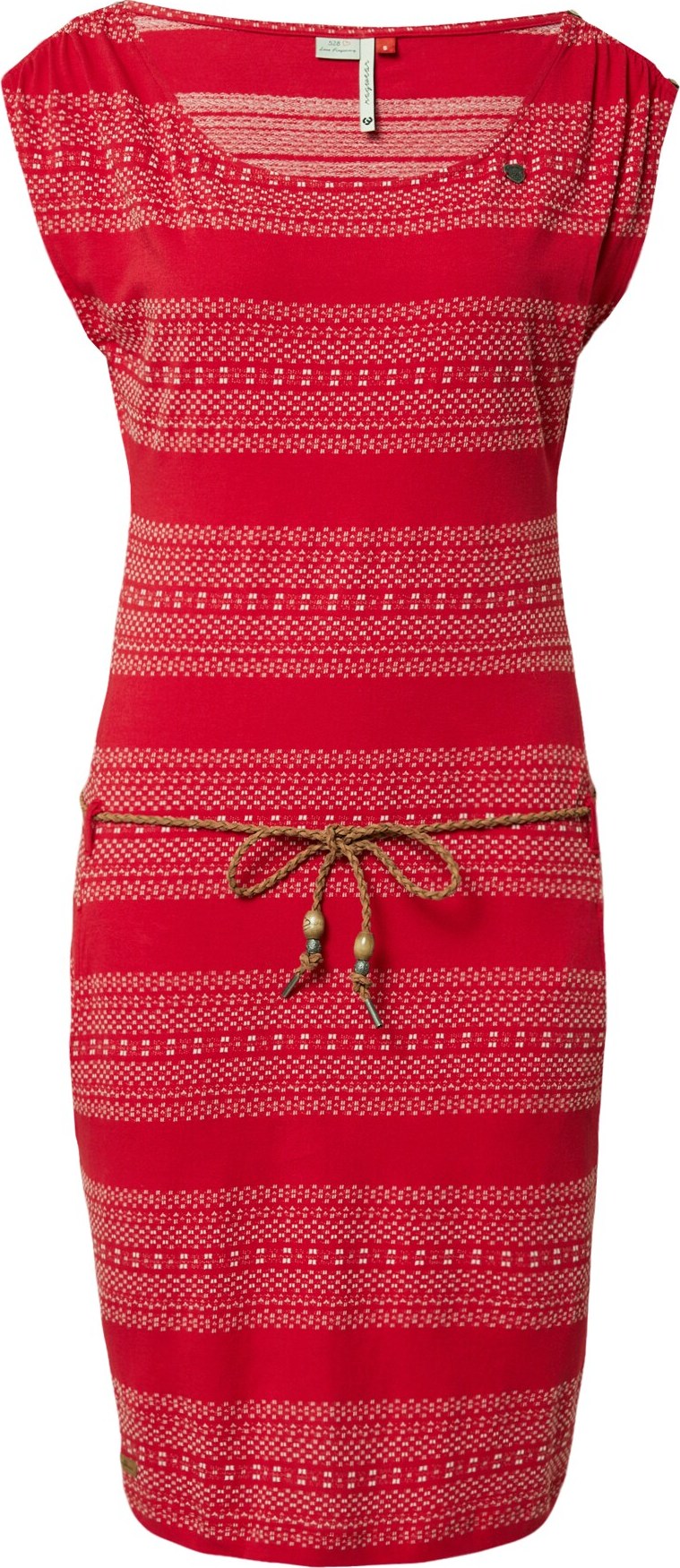 Ragwear Šaty 'CHEGO' karamelová / červená / bílá