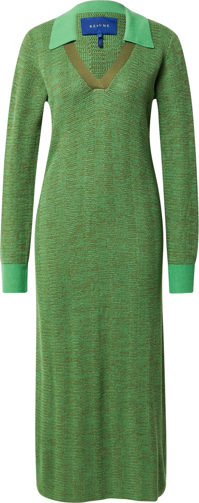 Résumé Úpletové šaty 'OWORS' zelená / olivová
