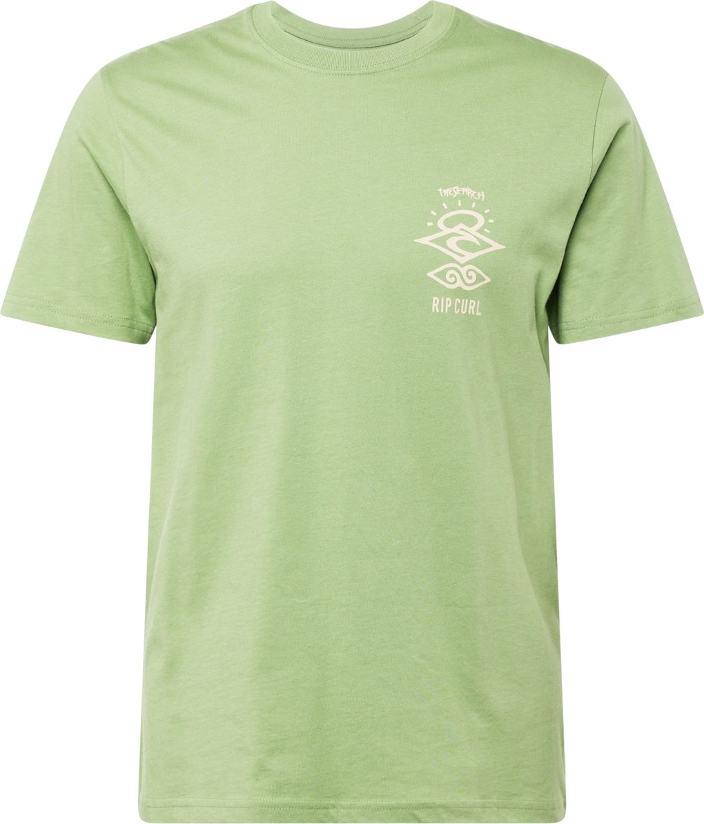 RIP CURL Tričko 'SEARCH' béžová / světle zelená