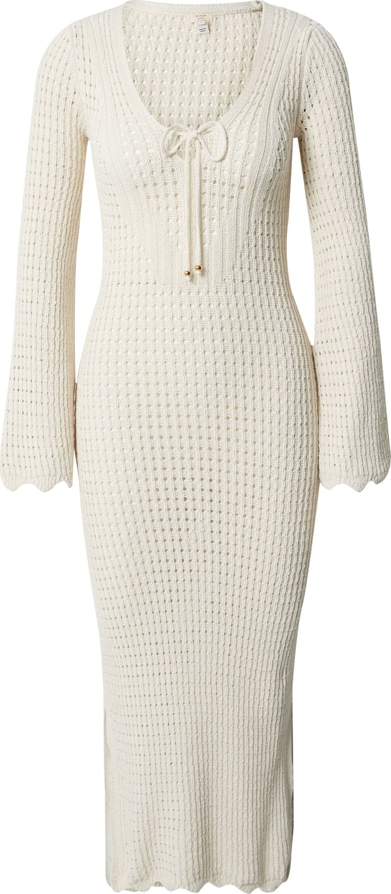 River Island Úpletové šaty offwhite